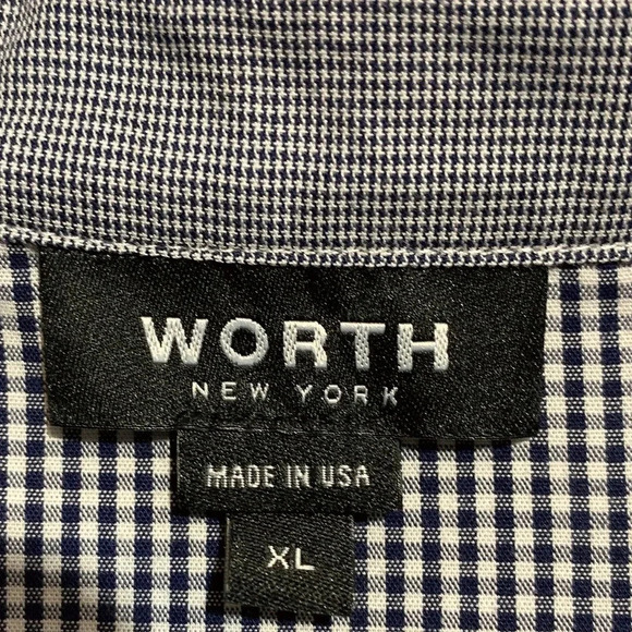 Worth Striped Checkered Block Long Sleeve Button Down Shirt Size X-Large - Picture 8 of 8